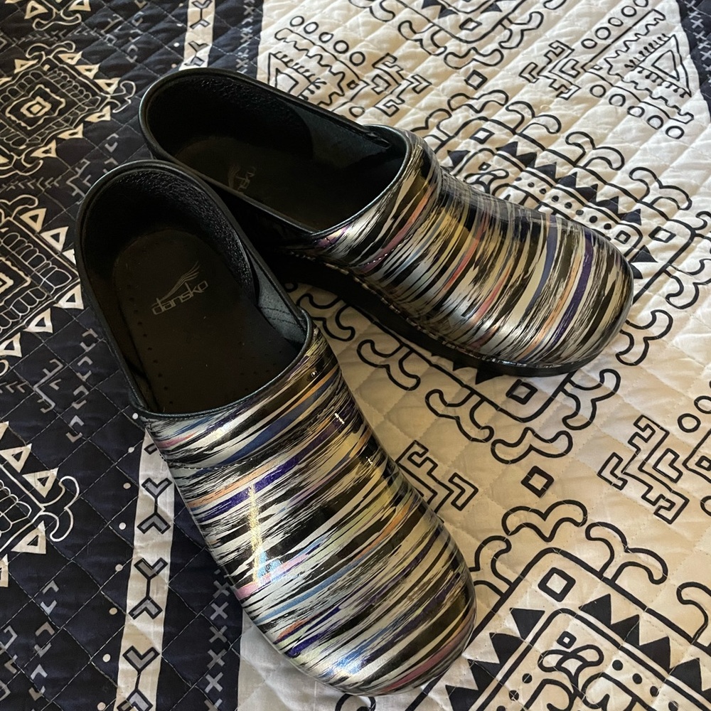 Dansko patent clogs